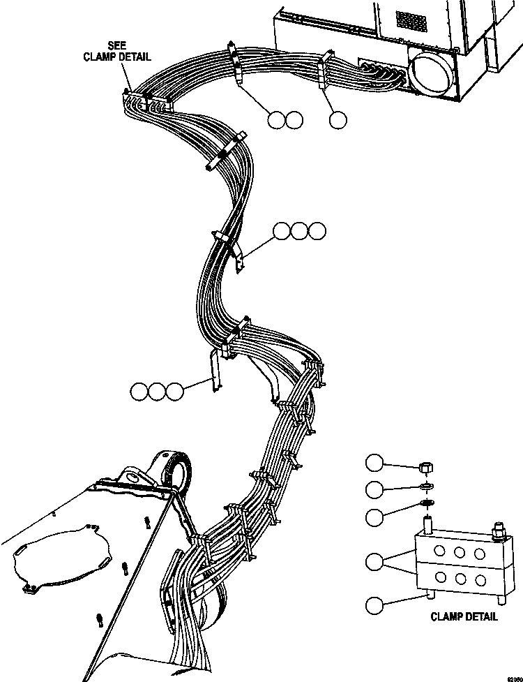 Komatsu parts book diagram for AFE62-W 930E-4SE S/N A31053, 1055, 1069, 1071, 1100-1101, 1109, 1117, 1130-32, 1141, 1143, 1145, 1163, 1165, 1167, 1185-1187, 1205-1207, 1222-1223, 1225, 1240 & 1242 OYU TOLGOI: CTRL CABINET EXT WIRING 2/3  (S/N A31053 - A31167)