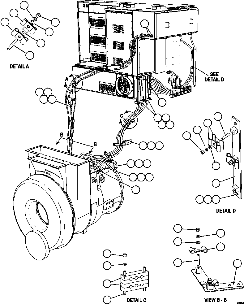 Komatsu parts book diagram for AFE62-W 930E-4SE S/N A31053, 1055, 1069, 1071, 1100-1101, 1109, 1117, 1130-32, 1141, 1143, 1145, 1163, 1165, 1167, 1185-1187, 1205-1207, 1222-1223, 1225, 1240 & 1242 OYU TOLGOI: CTRL CABINET EXT WIRING 3/3  (S/N A31053 - A31167)