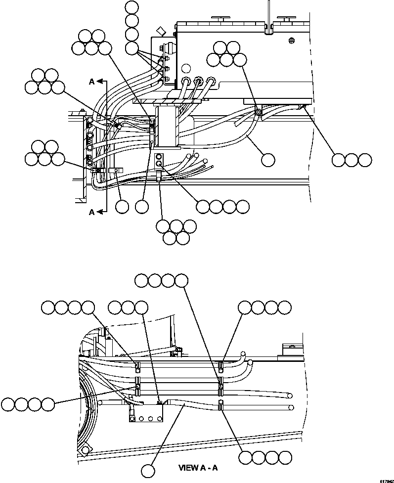 Komatsu parts book diagram for AFE62-W 930E-4SE S/N A31053, 1055, 1069, 1071, 1100-1101, 1109, 1117, 1130-32, 1141, 1143, 1145, 1163, 1165, 1167, 1185-1187, 1205-1207, 1222-1223, 1225, 1240 & 1242 OYU TOLGOI: BATTERY BOX EXTERNAL WIRING