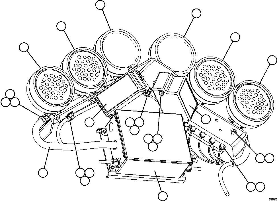 Komatsu parts book diagram for AFE62-W 930E-4SE S/N A31053, 1055, 1069, 1071, 1100-1101, 1109, 1117, 1130-32, 1141, 1143, 1145, 1163, 1165, 1167, 1185-1187, 1205-1207, 1222-1223, 1225, 1240 & 1242 OYU TOLGOI: REAR LIGHTS & BACKUP ALARM