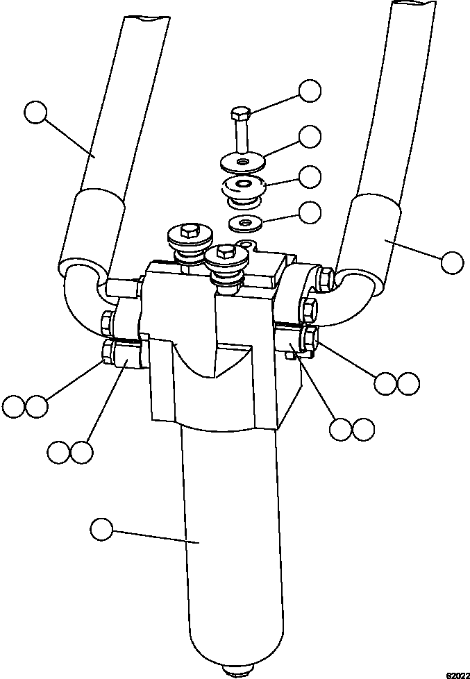 Komatsu parts book diagram for AFE62-W 930E-4SE S/N A31053, 1055, 1069, 1071, 1100-1101, 1109, 1117, 1130-32, 1141, 1143, 1145, 1163, 1165, 1167, 1185-1187, 1205-1207, 1222-1223, 1225, 1240 & 1242 OYU TOLGOI: HYDRAULIC STEERING FILTER INSTALLATION