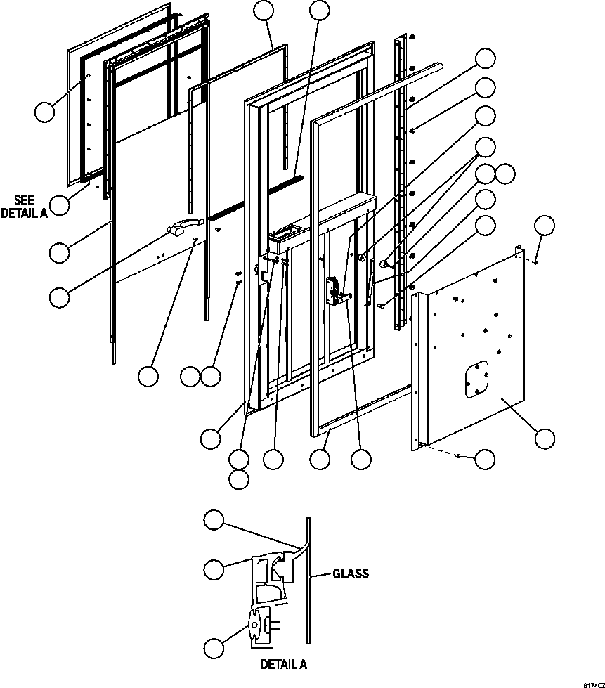 Dump Trucks Komatsu / AFE62-Y 930E-4SE S/N A31105 & A31107    COLLAHUASI(AFE62-Y) / DOOR - R.H.                   EM0049(152 : 61740)