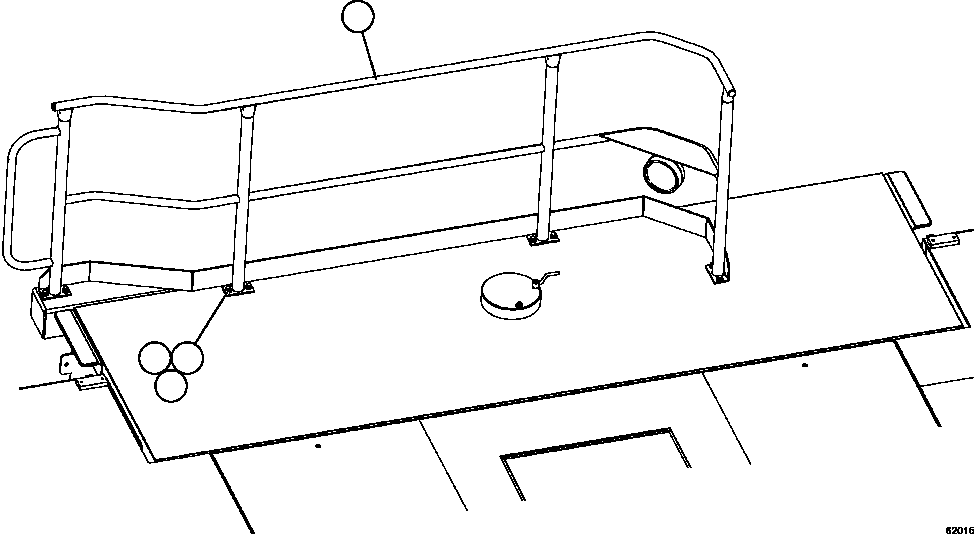 Dump Trucks Komatsu / AFE62-Z 930E-4SE S/N A31129 & A31151    CLERMONT(AFE62-Z) / GRILLE HANDRAIL(018 : 62015)