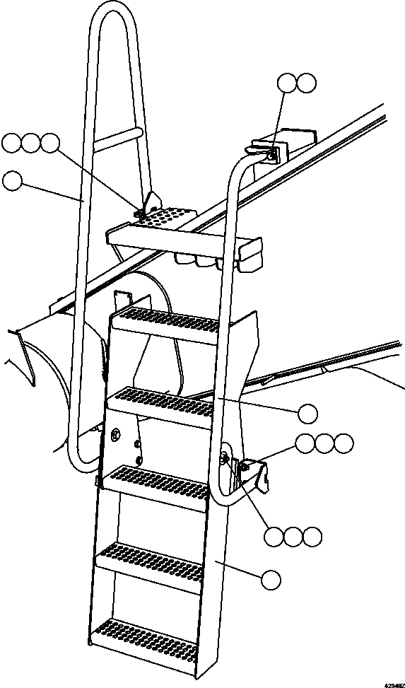 Komatsu parts book diagram for AFE63-B 960E-1K S/N A50009 - A50010    ANGLO SISHEN: ACCESS LADDER & HANDRAIL INSTALLATION