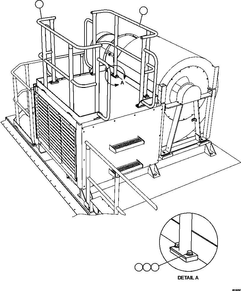 Komatsu parts book diagram for AFE63-B 960E-1K S/N A50009 - A50010    ANGLO SISHEN: RETARDING GRID HANDRAILS