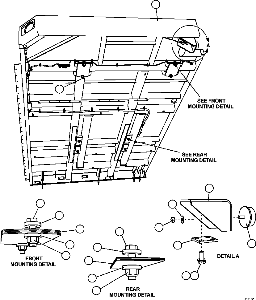 Komatsu parts book diagram for AFE63-B 960E-1K S/N A50009 - A50010    ANGLO SISHEN: RH DECK INSTALLATION