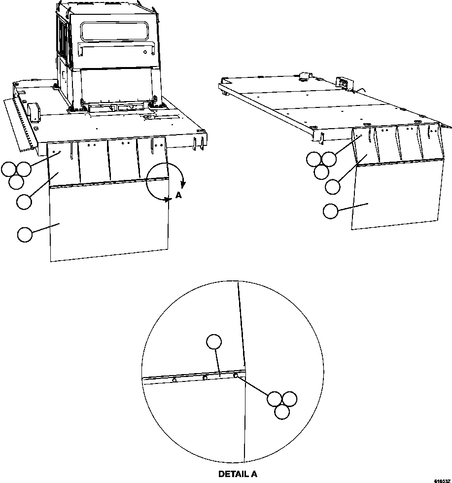 Komatsu parts book diagram for AFE63-B 960E-1K S/N A50009 - A50010    ANGLO SISHEN: REAR DECK MUD FLAPS