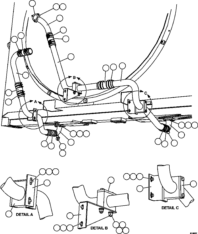 Komatsu parts book diagram for AFE63-B 960E-1K S/N A50009 - A50010    ANGLO SISHEN: COOLING SYSTEM PIPING   3/4
