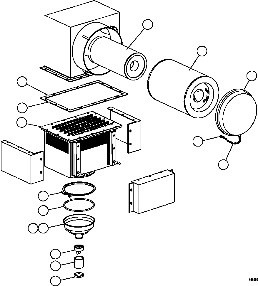 Komatsu parts book diagram for AFE63-B 960E-1K S/N A50009 - A50010    ANGLO SISHEN: AIR CLEANER ASSEMBLY      PC2557