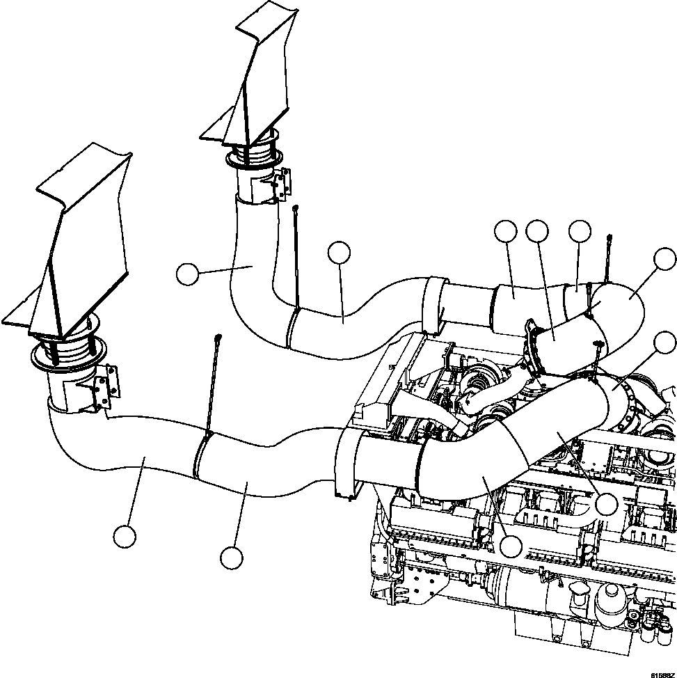 Komatsu parts book diagram for AFE63-B 960E-1K S/N A50009 - A50010    ANGLO SISHEN: HEATED BODY EXHAUST BLANKETS