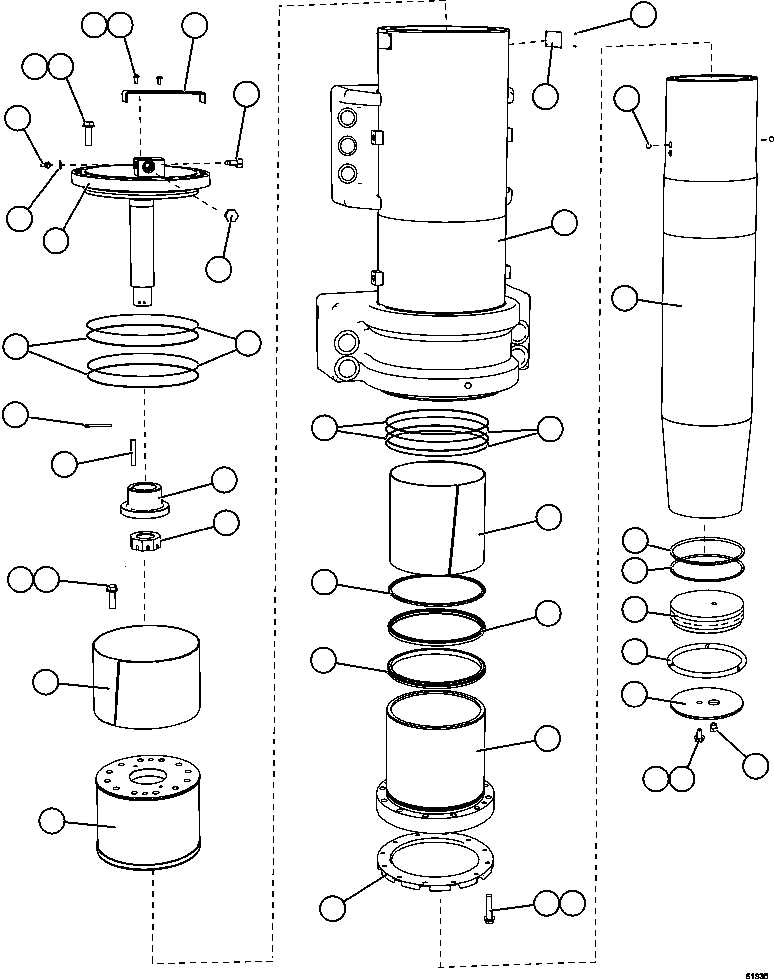 Komatsu parts book diagram for AFE63-B 960E-1K S/N A50009 - A50010    ANGLO SISHEN: FRONT SUSPENSION ASSEMBLY