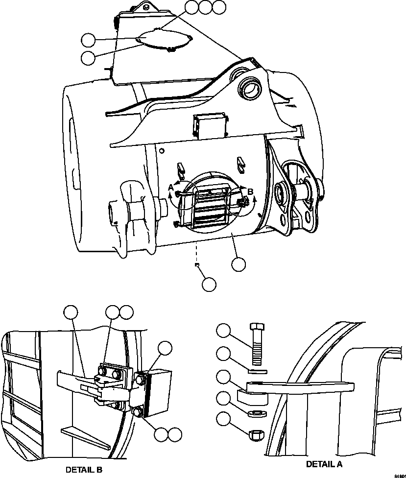 Komatsu parts book diagram for AFE63-B 960E-1K S/N A50009 - A50010    ANGLO SISHEN: REAR AXLE HATCH COVERS