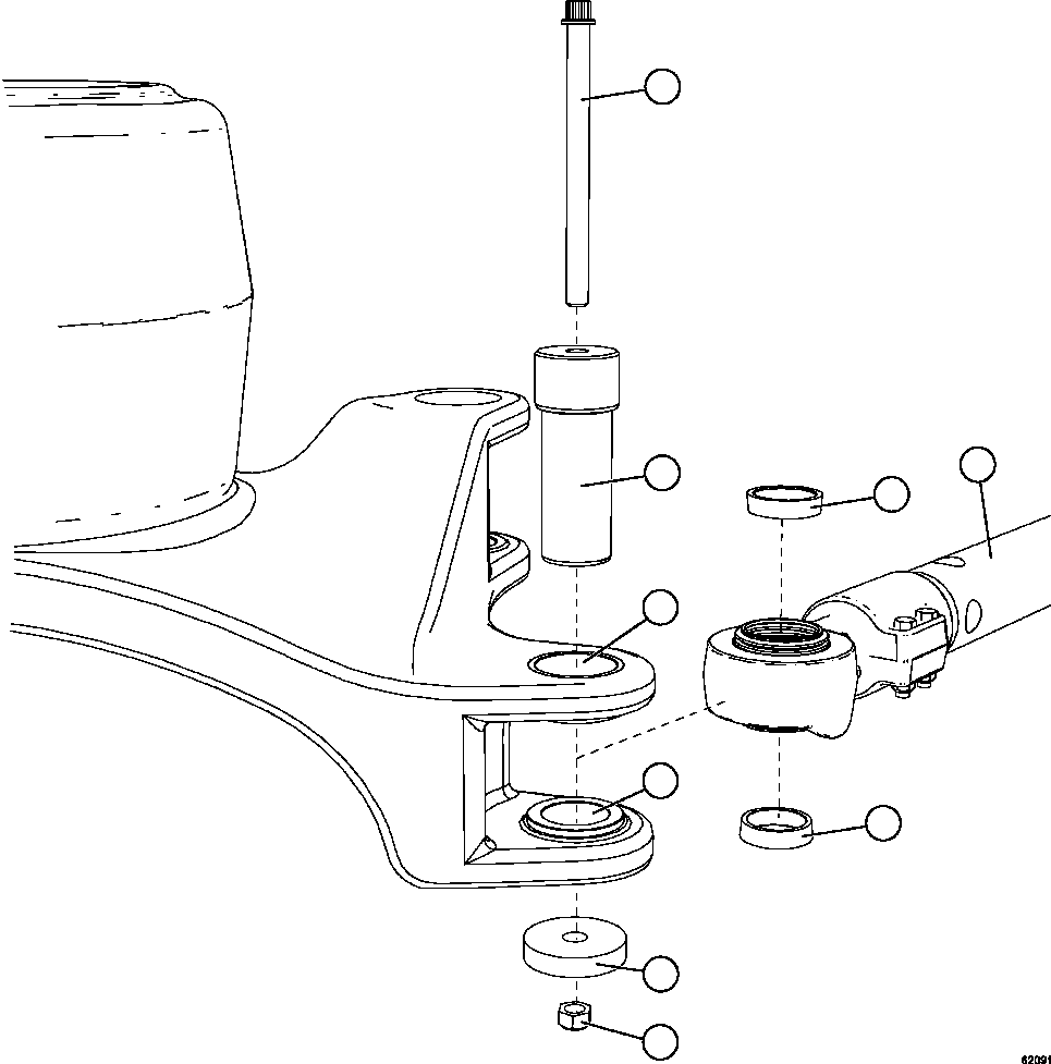 Komatsu parts book diagram for AFE63-B 960E-1K S/N A50009 - A50010    ANGLO SISHEN: TIE ROD INSTALLATION