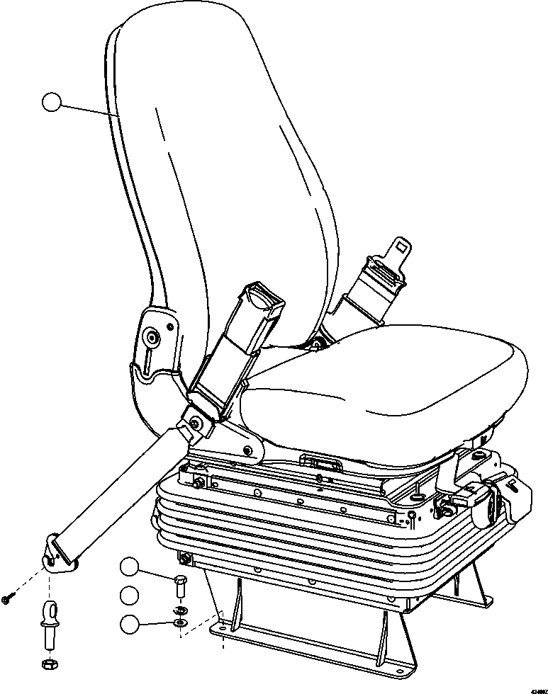 Komatsu parts book diagram for AFE63-B 960E-1K S/N A50009 - A50010    ANGLO SISHEN: PASSENGER SEAT INSTALLATION