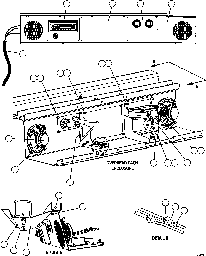 Komatsu parts book diagram for AFE63-B 960E-1K S/N A50009 - A50010    ANGLO SISHEN: OVERHEAD DASH MODULE
