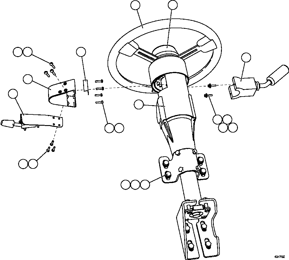 Komatsu parts book diagram for AFE63-B 960E-1K S/N A50009 - A50010    ANGLO SISHEN: STEERING COLUMN INSTALLATION