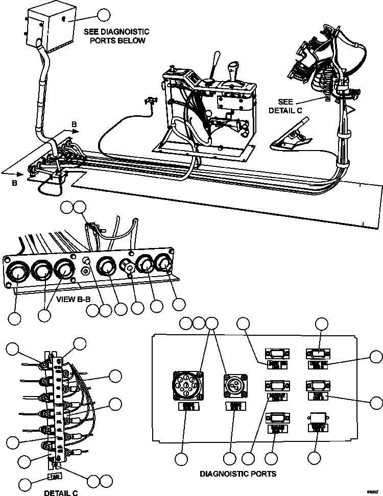 Komatsu parts book diagram for AFE63-B 960E-1K S/N A50009 - A50010    ANGLO SISHEN: CAB ELECTRICAL    2/2