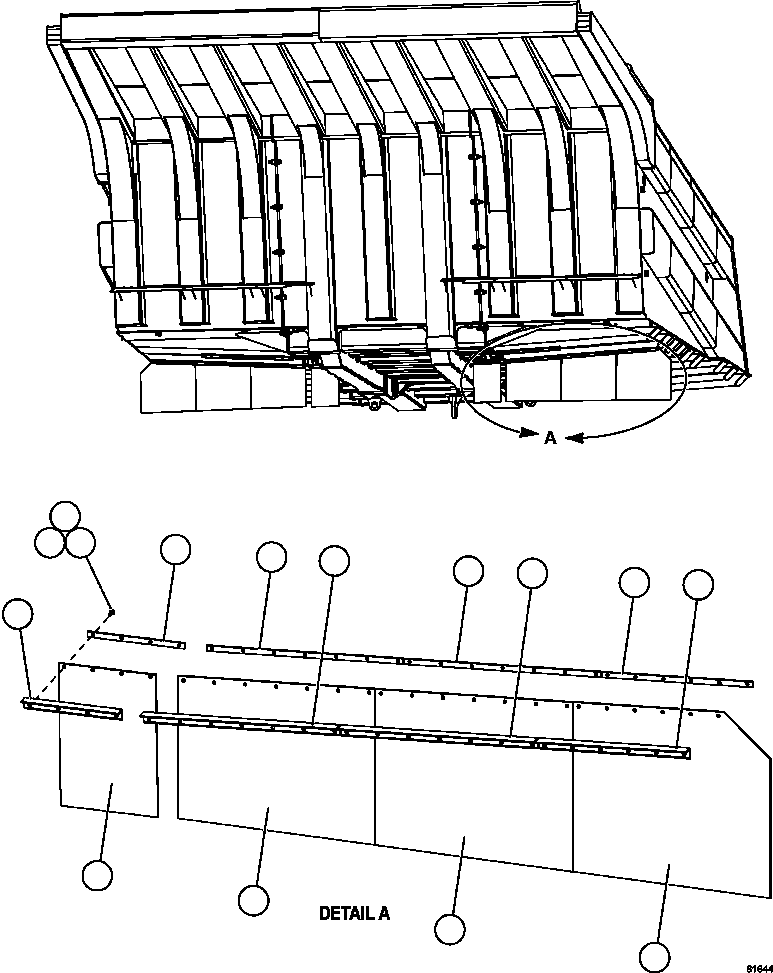 Komatsu parts book diagram for AFE63-B 960E-1K S/N A50009 - A50010    ANGLO SISHEN: BODY MUD FLAPS    3/3