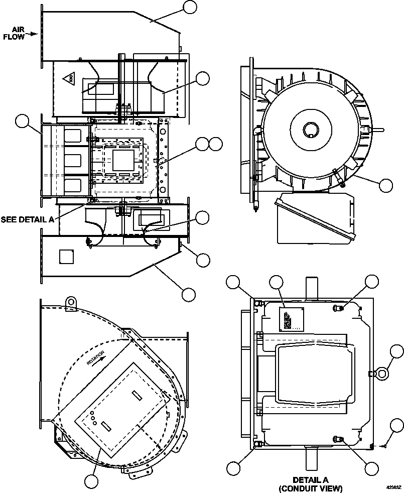 Komatsu parts book diagram for AFE63-B 960E-1K S/N A50009 - A50010    ANGLO SISHEN: BLOWER ASSEMBLY        PC3200