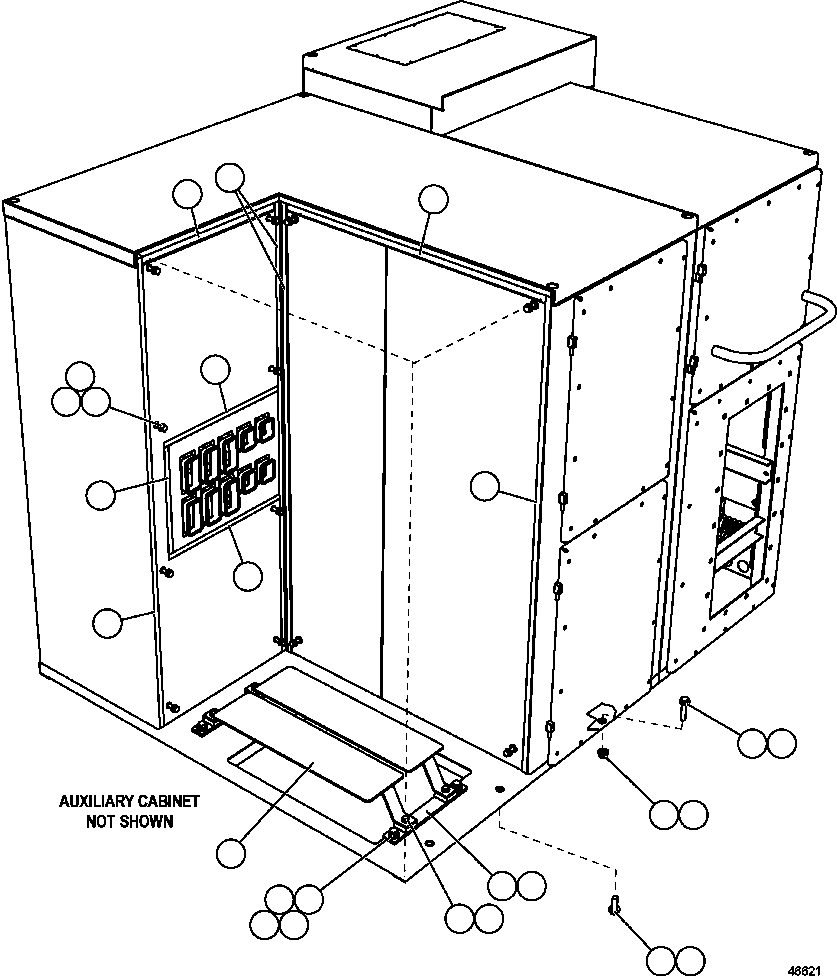 Komatsu parts book diagram for AFE63-B 960E-1K S/N A50009 - A50010    ANGLO SISHEN: CONTROL CABINET/AUX CABINET INSTALLATION