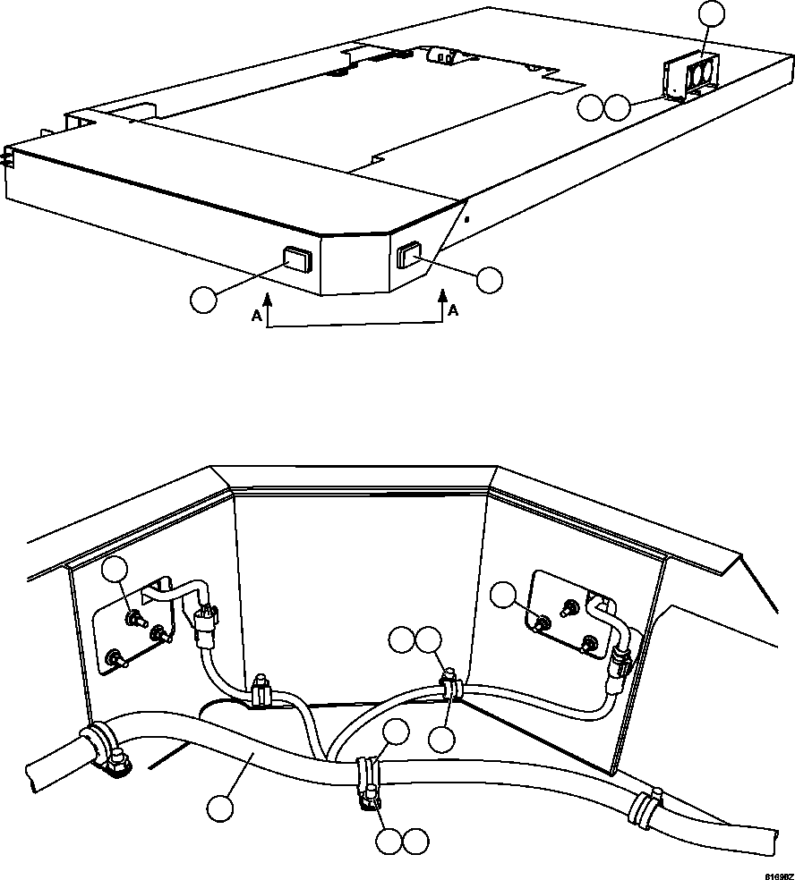 Komatsu parts book diagram for AFE63-B 960E-1K S/N A50009 - A50010    ANGLO SISHEN: LH DECK LIGHTS