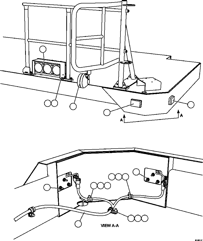 Komatsu parts book diagram for AFE63-B 960E-1K S/N A50009 - A50010    ANGLO SISHEN: RH DECK LIGHTS