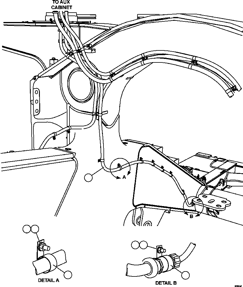 Komatsu parts book diagram for AFE63-B 960E-1K S/N A50009 - A50010    ANGLO SISHEN: LH FRAME RAIL WIRING   2/2