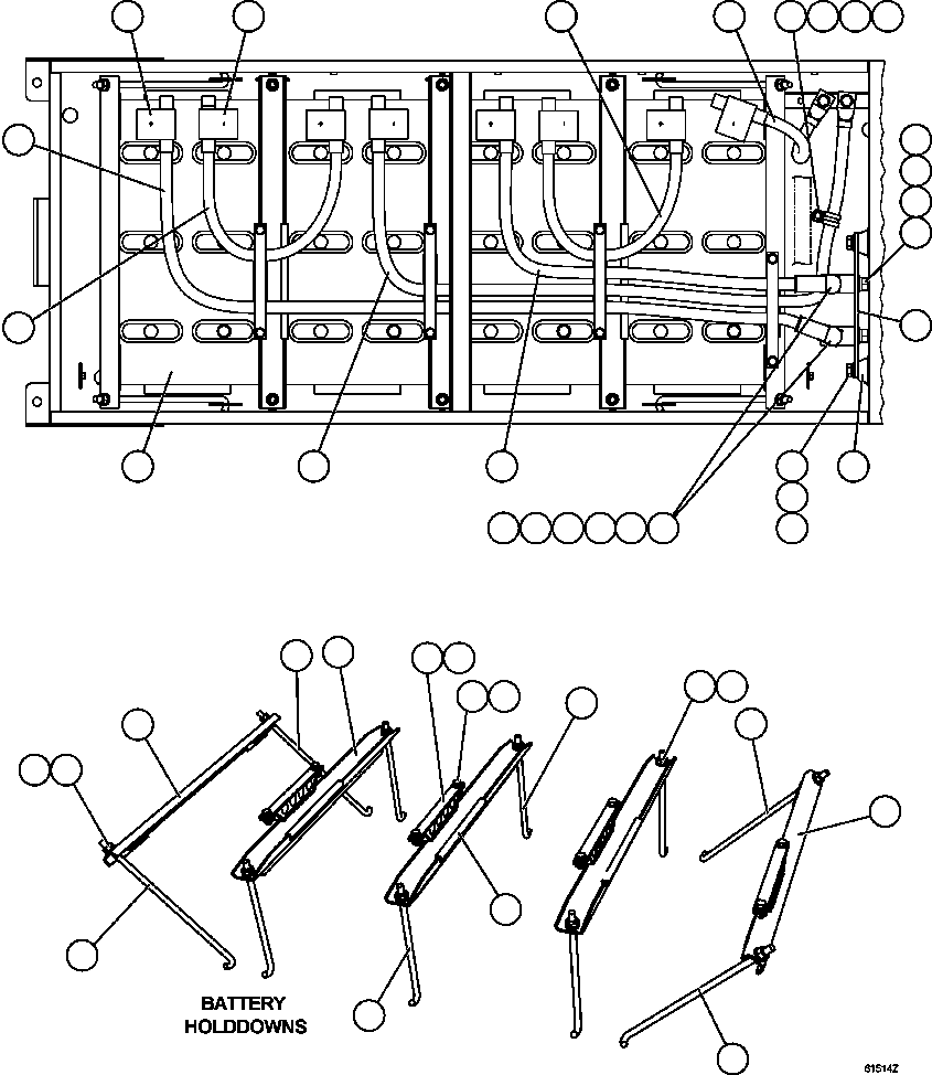 Komatsu parts book diagram for AFE63-B 960E-1K S/N A50009 - A50010    ANGLO SISHEN: BATTERY BOX    3/5