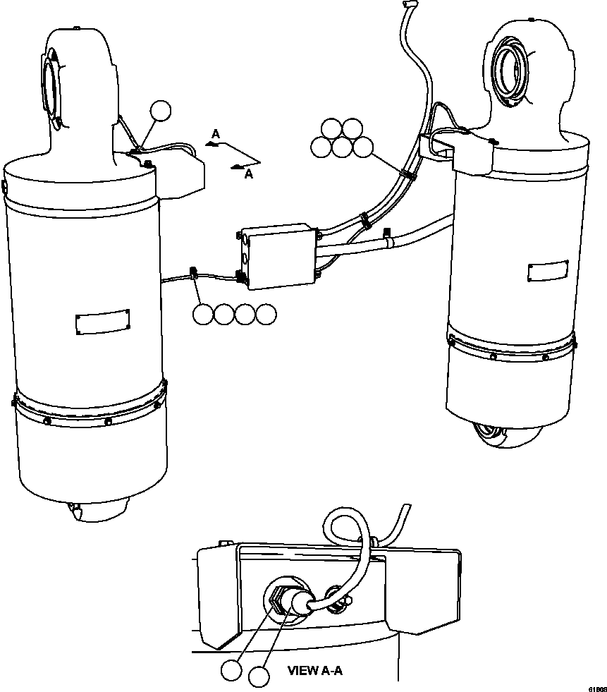 Komatsu parts book diagram for AFE63-B 960E-1K S/N A50009 - A50010    ANGLO SISHEN: PAYLOAD METER III - REAR SUSPENSIONS
