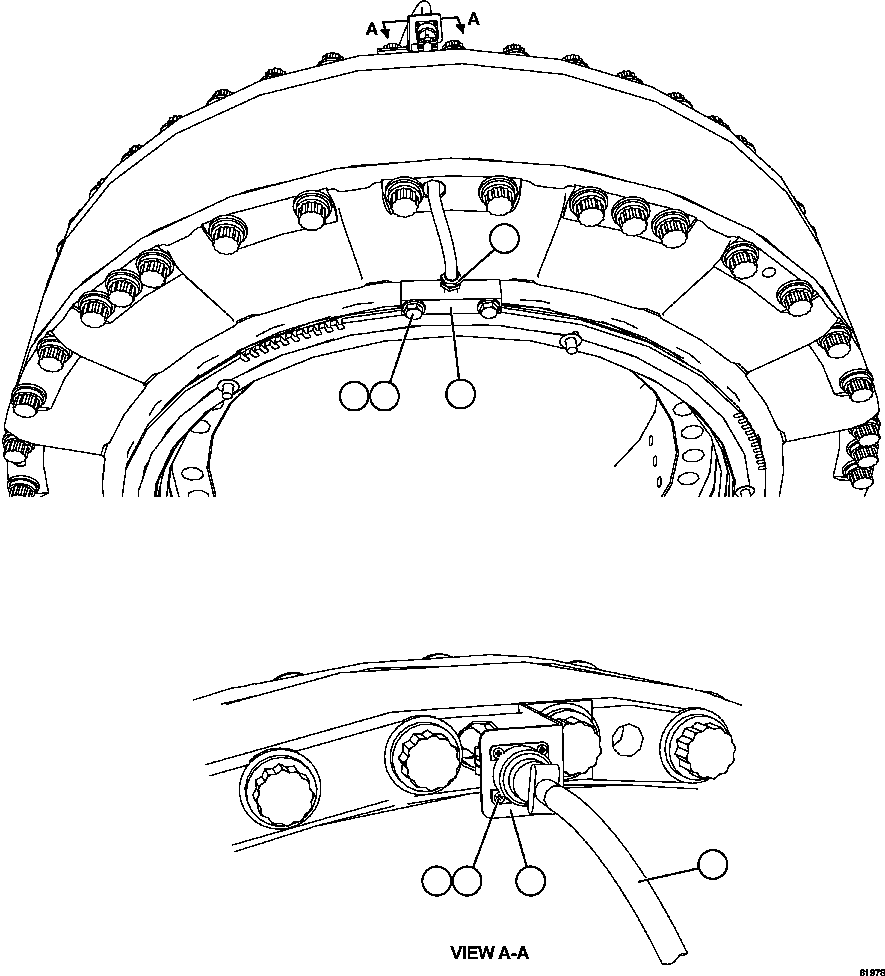Komatsu parts book diagram for AFE63-B 960E-1K S/N A50009 - A50010    ANGLO SISHEN: FRONT WHEEL SPEED SENSOR INSTALLATION