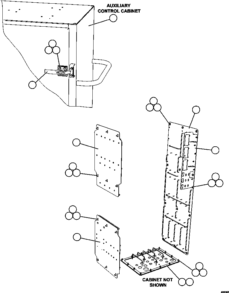 Komatsu parts book diagram for AFE63-B 960E-1K S/N A50009 - A50010    ANGLO SISHEN: AUXILIARY CONTROL CABINET