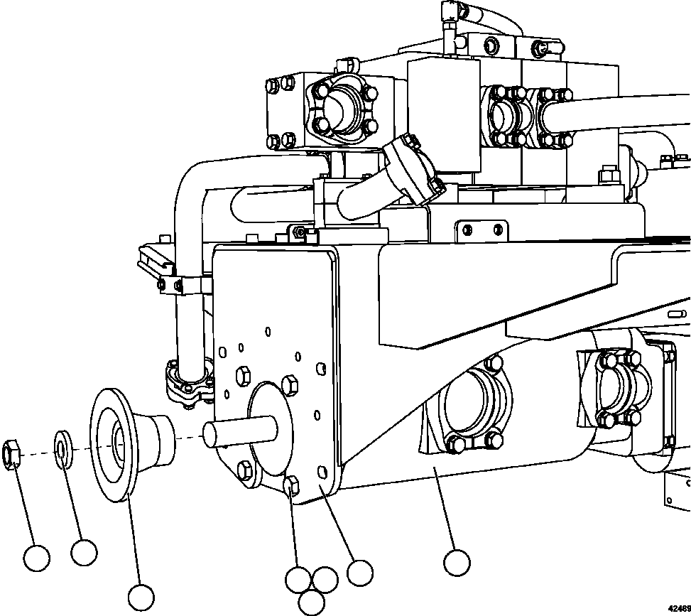 Komatsu parts book diagram for AFE63-B 960E-1K S/N A50009 - A50010    ANGLO SISHEN: HOIST PUMP INSTALLATION