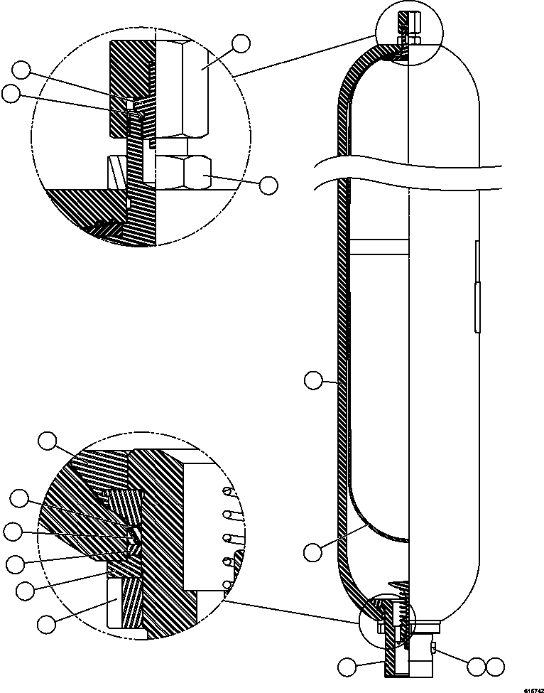Komatsu parts book diagram for AFE63-B 960E-1K S/N A50009 - A50010    ANGLO SISHEN: ACCUMULATOR ASSEMBLY - 10 GAL    PC2039