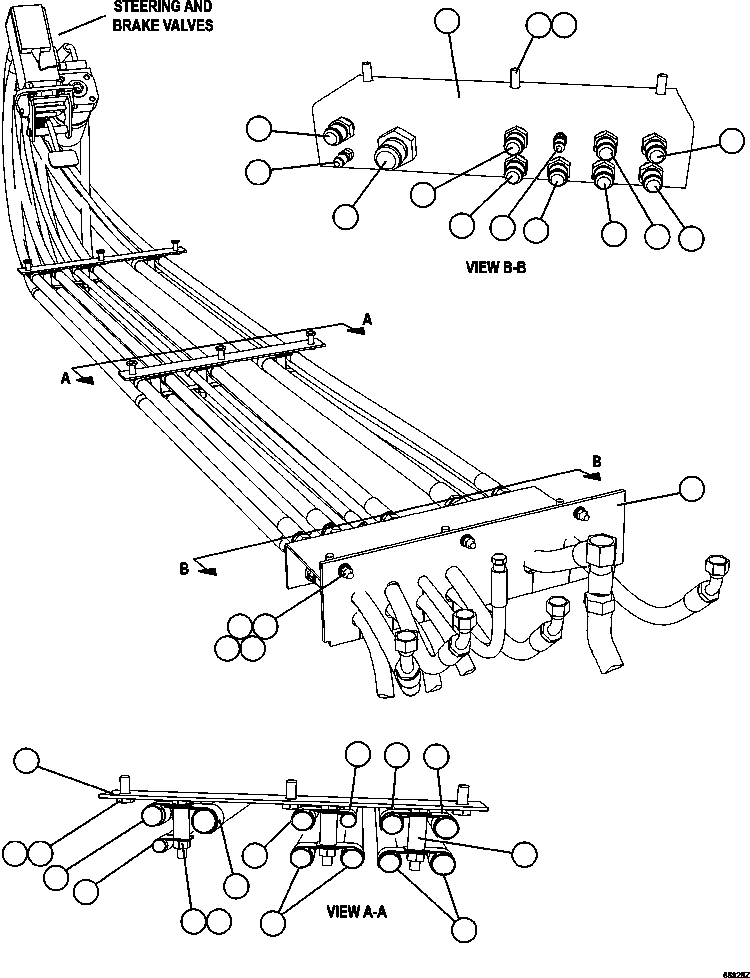 Komatsu parts book diagram for AFE63-B 960E-1K S/N A50009 - A50010    ANGLO SISHEN: CAB PIPING