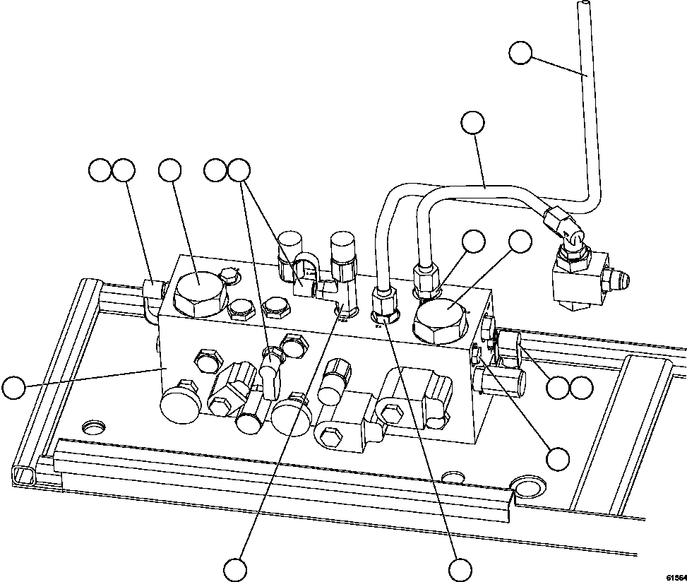 Komatsu parts book diagram for AFE63-B 960E-1K S/N A50009 - A50010    ANGLO SISHEN: BRAKE MANIFOLD PIPING