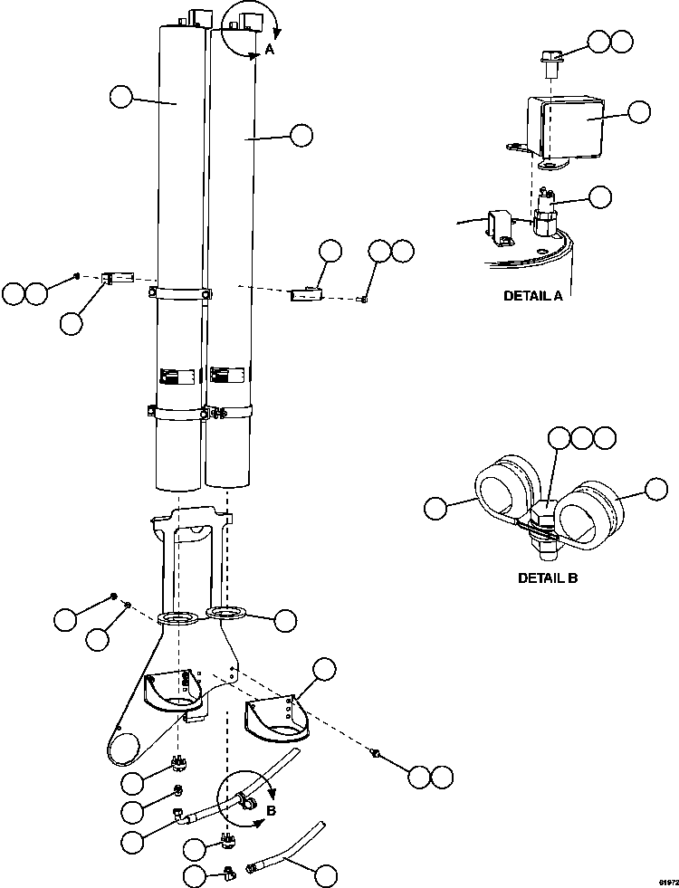 Komatsu parts book diagram for AFE63-B 960E-1K S/N A50009 - A50010    ANGLO SISHEN: STEERING ACCUMULATOR INSTALLATION (COLD WEATHER)