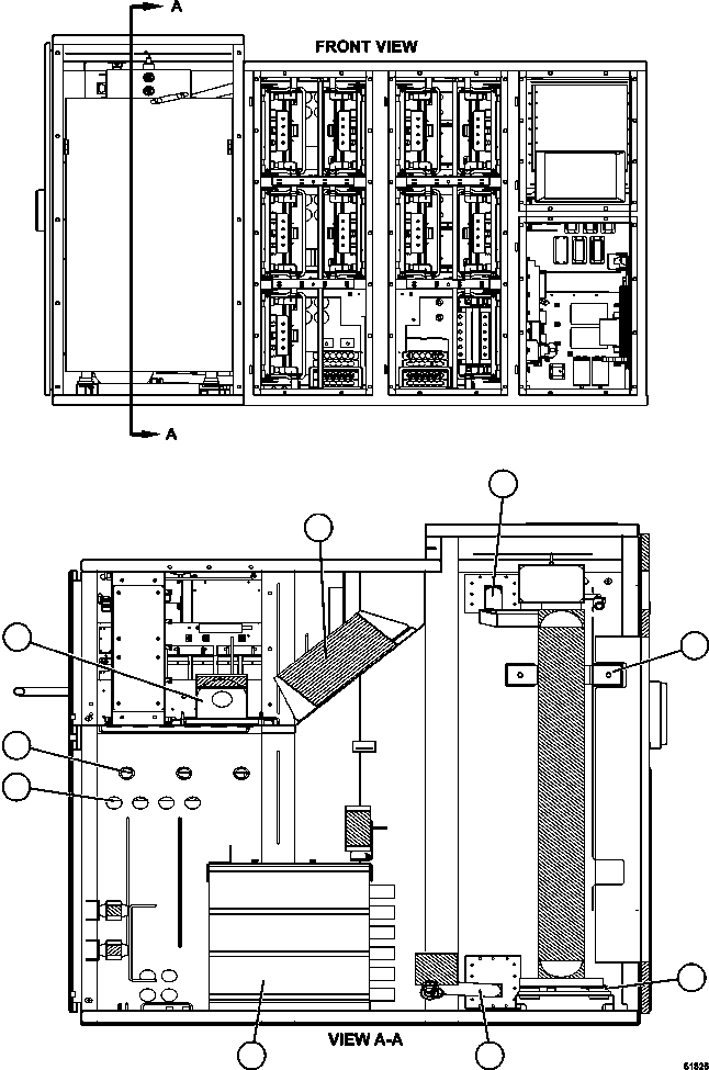 Komatsu parts book diagram for AFE63-B 960E-1K S/N A50009 - A50010    ANGLO SISHEN: INVERTER CABINET - FRONT  2/13    PC3241