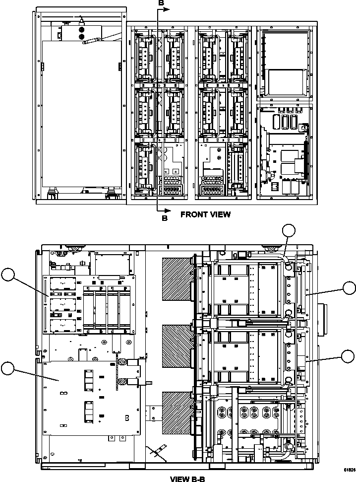 Komatsu parts book diagram for AFE63-B 960E-1K S/N A50009 - A50010    ANGLO SISHEN: INVERTER CABINET - FRONT  3/13    PC3241