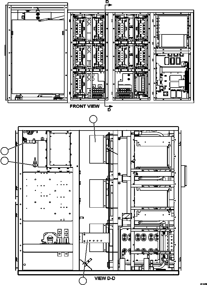 Komatsu parts book diagram for AFE63-B 960E-1K S/N A50009 - A50010    ANGLO SISHEN: INVERTER CABINET - FRONT  5/13    PC3241