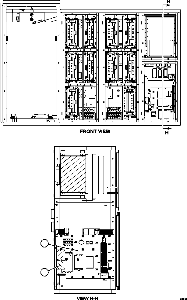 Komatsu parts book diagram for AFE63-B 960E-1K S/N A50009 - A50010    ANGLO SISHEN: INVERTER CABINET - FRONT  9/13    PC3241