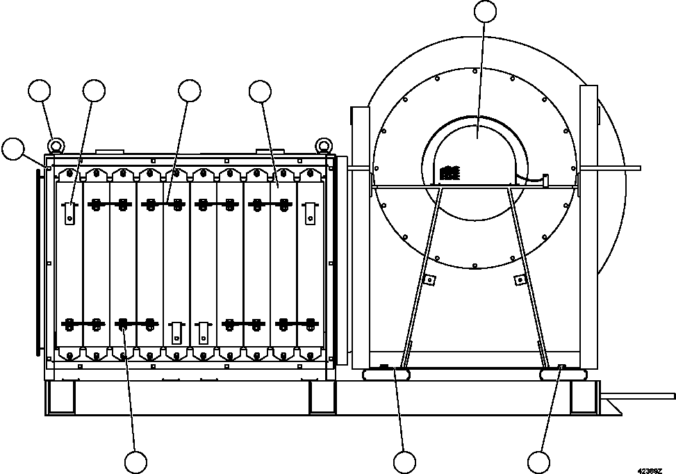 Komatsu parts book diagram for AFE63-B 960E-1K S/N A50009 - A50010    ANGLO SISHEN: RETARDING GRID ASSEMBLY  2/4      PC3202