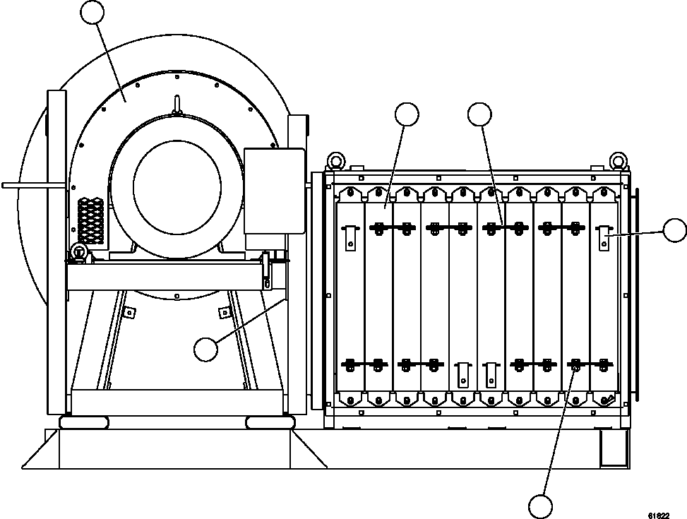Komatsu parts book diagram for AFE63-B 960E-1K S/N A50009 - A50010    ANGLO SISHEN: RETARDING GRID ASSEMBLY  3/4      PC3202