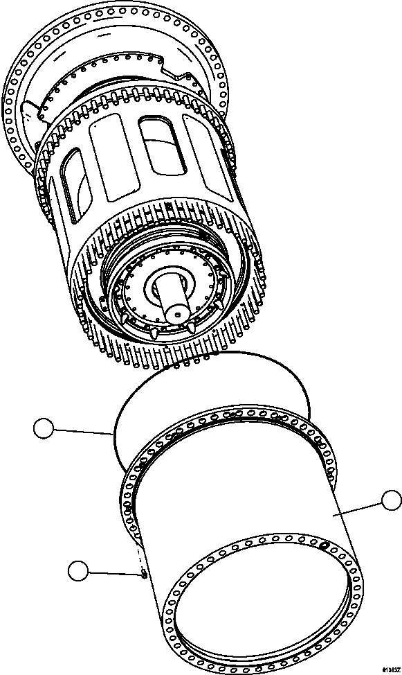 Komatsu parts book diagram for AFE63-B 960E-1K S/N A50009 - A50010    ANGLO SISHEN: WHEEL MOTOR TRANSMISSION  4/5    58B-22-12022