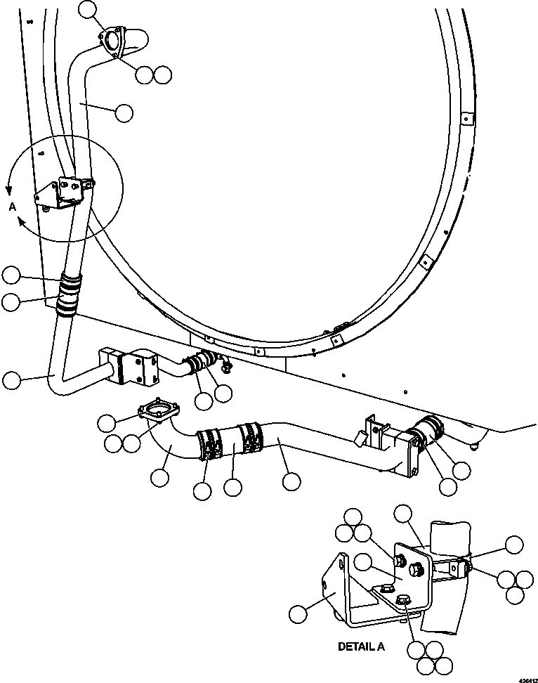 Dump Trucks Komatsu / AFE65-C 860E-1KT S/N A30016 - A30030  KUMBA SISHEN(AFE65-C) / COOLING SYSTEM PIPING   3/4(052 : 42641)