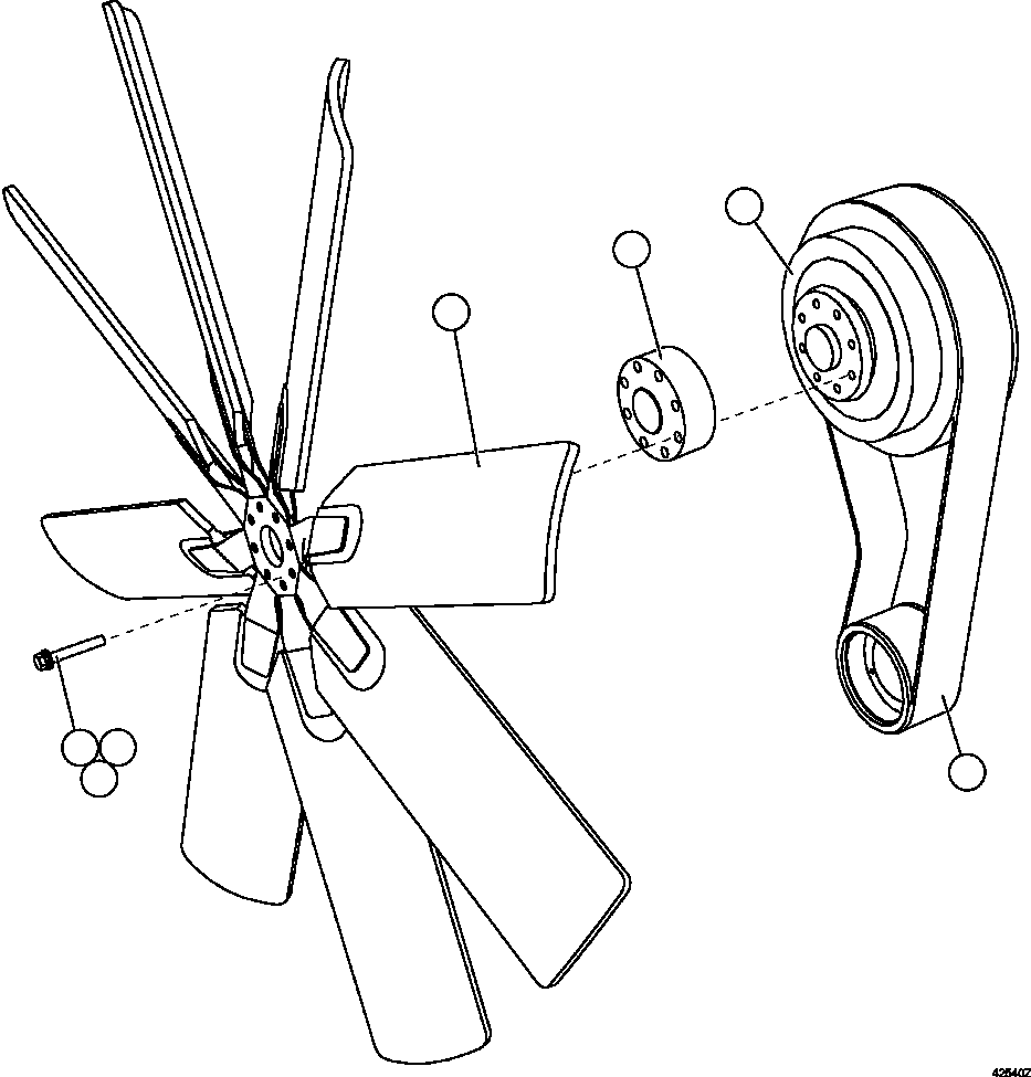Dump Trucks Komatsu / AFE65-C 860E-1KT S/N A30016 - A30030  KUMBA SISHEN(AFE65-C) / FAN & FAN DRIVE(060 : 42540)