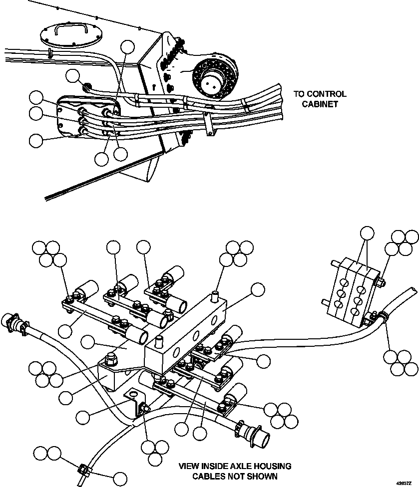 Dump Trucks Komatsu / AFE65-C 860E-1KT S/N A30016 - A30030  KUMBA SISHEN(AFE65-C) / WHEEL MOTOR WIRING   2/2(284 : 42637)