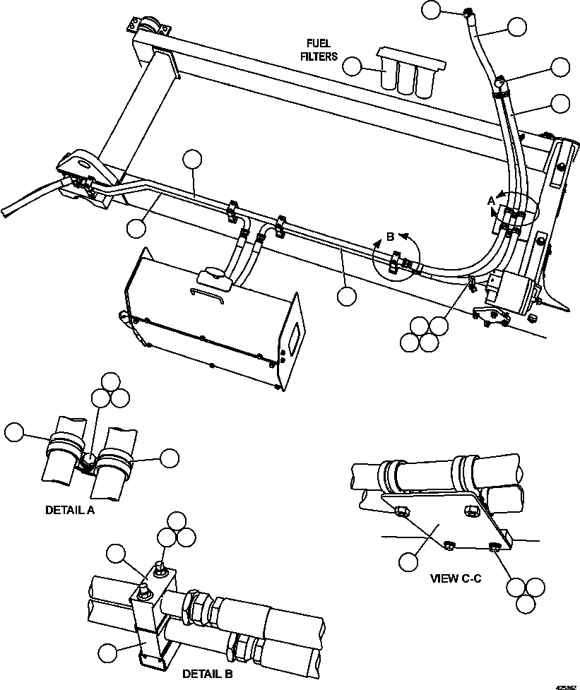 Dump Trucks Komatsu / AFE65-C 860E-1KT S/N A30016 - A30030  KUMBA SISHEN(AFE65-C) / FUEL SYSTEM PIPING   3/4(298 : 42536)
