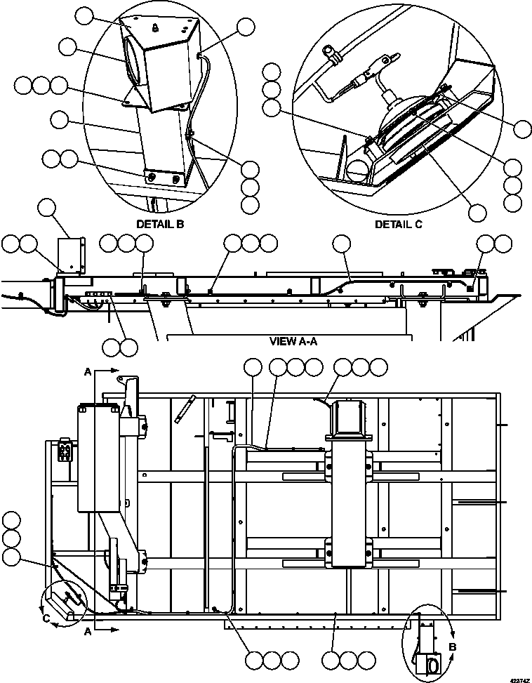 Dump Trucks Komatsu / AFE65-C 860E-1KT S/N A30016 - A30030  KUMBA SISHEN(AFE65-C) / RH DECK WIRING(310 : 42374)