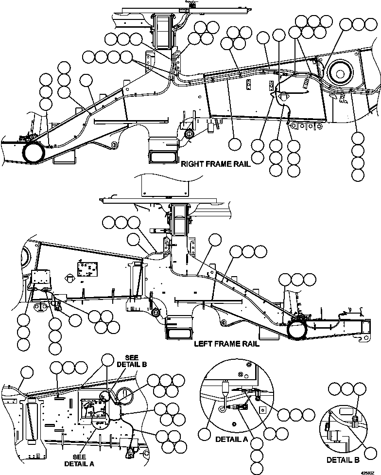 Dump Trucks Komatsu / AFE65-C 860E-1KT S/N A30016 - A30030  KUMBA SISHEN(AFE65-C) / FRAME RAIL WIRING(312 : 42592)