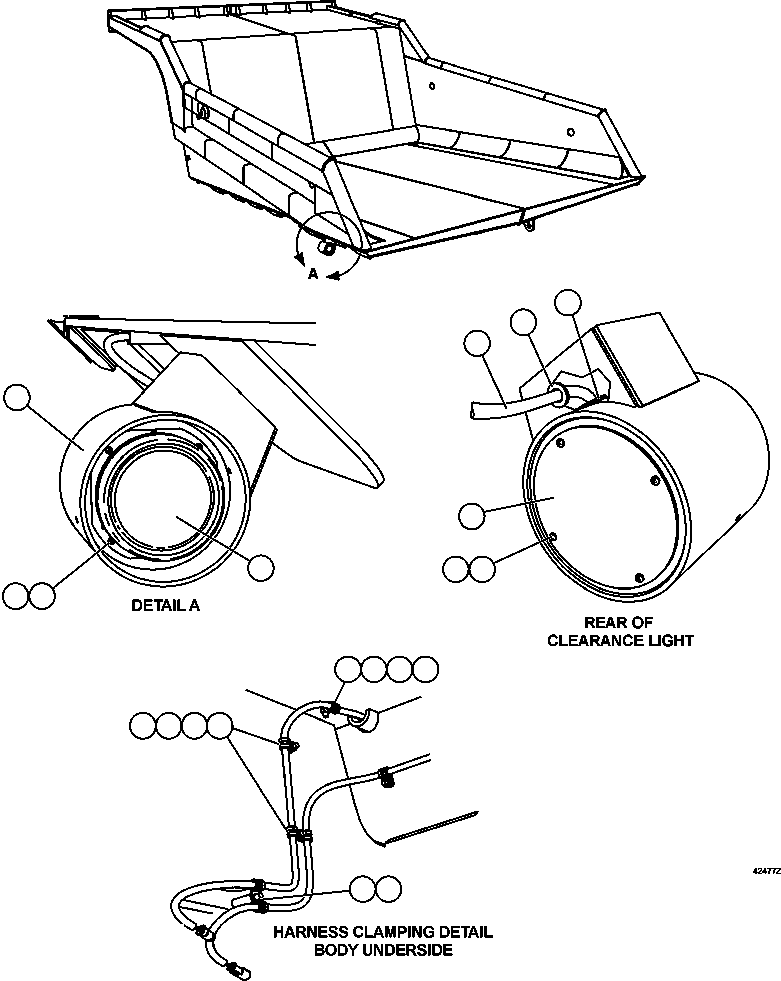 Dump Trucks Komatsu / AFE65-C 860E-1KT S/N A30016 - A30030  KUMBA SISHEN(AFE65-C) / BODY CLEARANCE LIGHTS(348 : 42477)